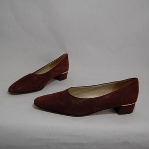 Rangoni Firenze Burgundy Leather Slip On Heels